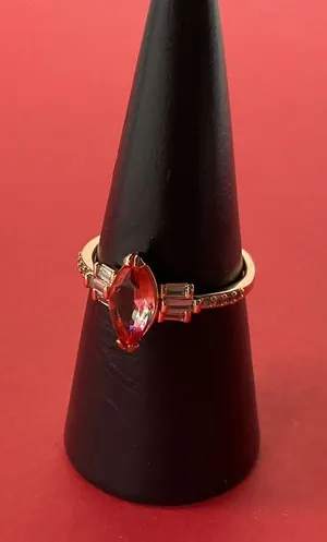 Bomb Party RBP6389 “As Long as it Takes” LC Tourmaline on RoseGold Sz11 Ring NWT thumbnail 1