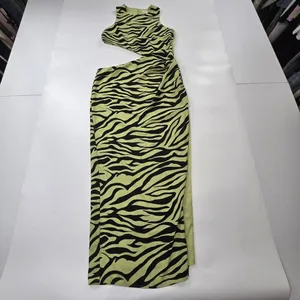 Superdown Ivana Cut Out Maxi in Green Zebra Medium thumbnail 2