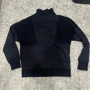 Amazon YKR Black Oversized Sweatshirt Half Zip Hoodie Fleece Pullover | Size S thumbnail 4