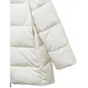 Mango Hood Quilted Coat Puffer Jacket Off White NWT 2XL thumbnail 3
