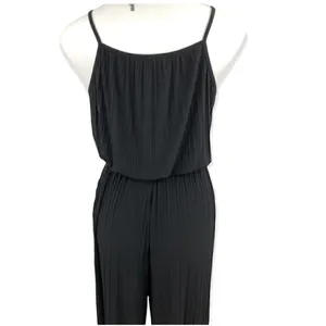 Black spaghetti strap drawstring jumpsuit Black Size M thumbnail 4