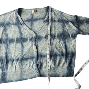Anthropologie - Pilcro NWOT‎ Tie Dye Cardigan Sweater Size Large Indigo Blue Size M thumbnail 10