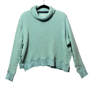 We The Free Tommy Turtleneck Textured Knit Sweater S Oversized‎ Boxy Slouch thumbnail 1
