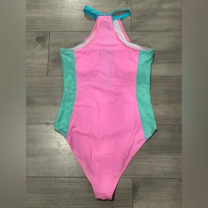 🆕 Pink and Green Women's Swimsuit Size M thumbnail 2
