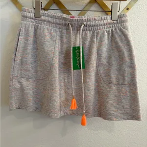 NWT Lilly Pulitzer Zia Beach Walk Skirt Heather Gray Knit Skirt Medium thumbnail 9