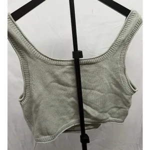 Reformation Women's Grey Knit Scoop Neck Organic Cotton Cropped Tank‎ XL thumbnail 5
