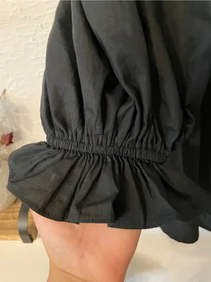 For Love & Lemons Ruth Pleated Long Sleeve Organic Cotton Minidress Small thumbnail 7
