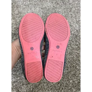 Rothys Women 7 The Flat Birdseye Charcoal Gray Pink Sole Round Toe Flats Shoes thumbnail 6
