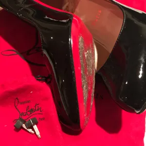 Christian Louboutin black patent leather shoes. thumbnail 7