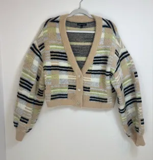 Kendall &‎ Kylie Multicolor Striped Cardigan thumbnail 1