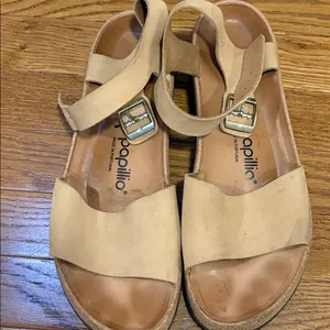 Birkenstocks | Papillo Brand Sandals Ankle Buckle Size 42 Women 11.5 Neutral Tan thumbnail 2
