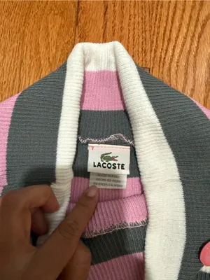 Lacoste Off the Shoulder Sweater Size XS thumbnail 3