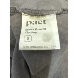Pact Organic Cotton Sleeveless Notched V-Neck Midi Shift Dress Gray Small thumbnail 5