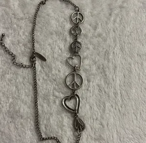 Fashion Costume Jewelry Aeropostale Hearts Peace Necklace thumbnail 5