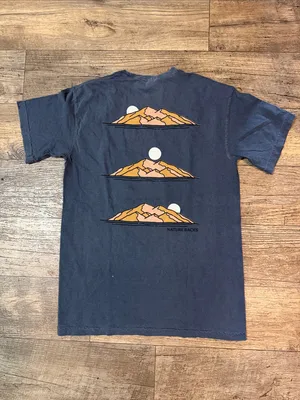NEW Nature Backs Ascend T-Shirt in Denim thumbnail 2
