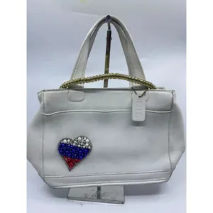 Coach Handbag White Customized with Applique thumbnail 4