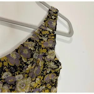 NWT Zara Ruched Floral Mini Dress Sz S thumbnail 4