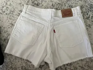 Levi's White Jean Shorts thumbnail 1