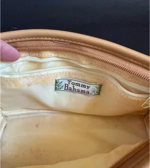 Tommy Bahama Yellow & Pink Tropical Print Cosmetic/Toiletry Bag thumbnail 2
