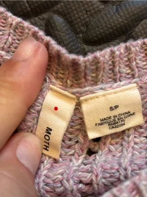 MOTH Anthropologie Marbled Cashmere Blend Oversized Sweater Size S Pink Mauve thumbnail 4