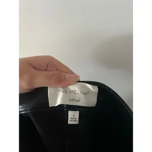 Aritzia Wilfred The Melina Black Faux Leather Straight Leg Pant Size 2 thumbnail 5
