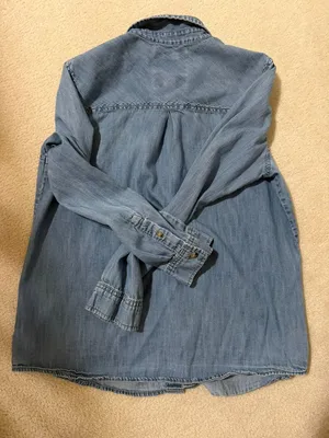 Vintage 100% cotton denim button down SO shirt in L thumbnail 2