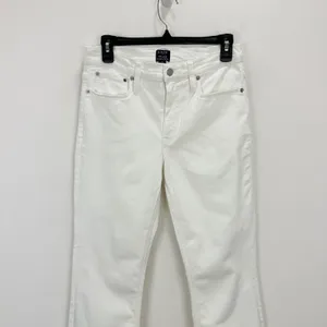 J.Crew Flare Crop White Jean Signature Stretch Denim Mid Rise Womens US 28 thumbnail 6