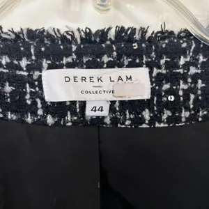 Derek Lam Collective Cropped Button Up Tweed Blazer Jacket Size 8 Boucle Twee thumbnail 4