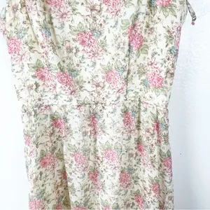 AMERICAN VINTAGE Floral Lace Trim Tie Shoulder Straps Back Zipper Maxi Dress 7/8 thumbnail 6