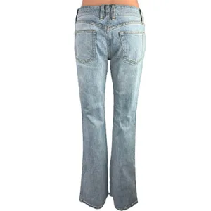 Pacsun Blue Light Wash Low Rise Y2K Stretch Denim Flared Bell Bottom Jeans Sz S thumbnail 3