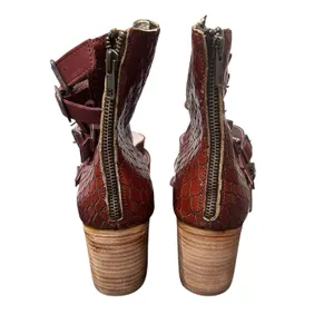 Freebird Country Sandals Women's Size 12 Color Rust Gladiator Block‎ Heel thumbnail 4