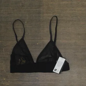 NWT INC International Concepts Bralette Monogram 100137466 Deep Black Logo S thumbnail 2