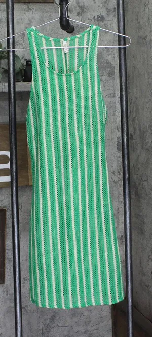 Becca Womens Standard Cabo High-Neck Cover Up Dress Emerald Green Multi S thumbnail 1