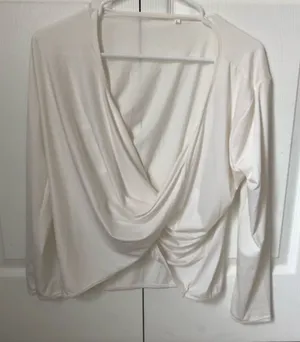Front twist crop shirt White Size L thumbnail 1