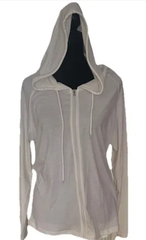 Women's White Hooded Top Size L thumbnail 1