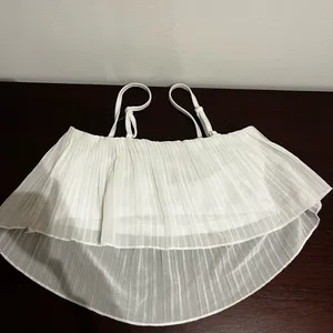 White Sheer Layered Crop Top Size XS thumbnail 2