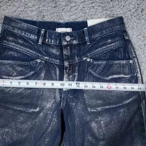 BDG Cowboy Jeans High Rise Straight Relaxed Blue Silver Painted Women's Size 31 thumbnail 8