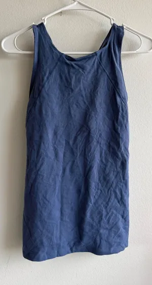 Beyond Yoga Womens Blue Strappy‎ Racerback Tank Top with Shelf Bra Size M FA16AW thumbnail 1