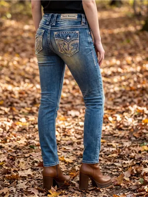 Rock Revival Sundee Easy Skinny Jeans Size 26 Rhinestone Bling Y2K thumbnail 2