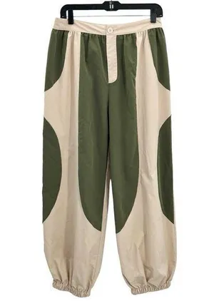 Cider Woven Patchy Jogger Pant Cream Green Size Large0 thumbnail 1