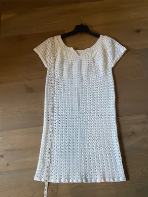 One-of-a-Kind Custom Made Hand Crochet Knit Dress Size Medium/Large thumbnail 6