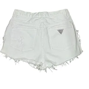Vintage GUESS Women's White High-Waisted Cut-Off Denim Shorts Standard Size 12 thumbnail 6