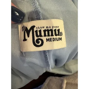 Show Me Your MuMu Dress‎ Women Medium Steel Blue Chiffon Kendall Side Slit Maxi thumbnail 10