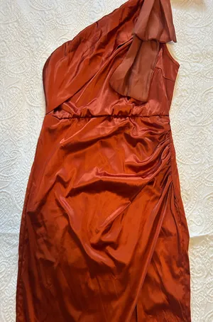 Burnt Orange Dress Shein thumbnail 1