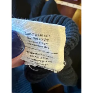 Oak + Fort Sweater Women XS Washed Black Ribbed Knit Cotton Crew‎ Neck Pullover thumbnail 9