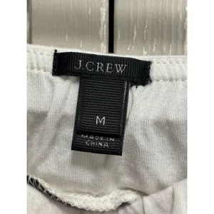 J.‎ Crew Black Dress Strapless Size Medium White Trim Tie Waist Flowy Soft thumbnail 4
