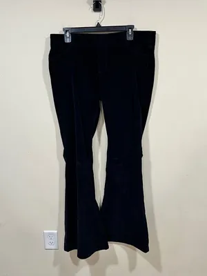 Free People Pull On Corduroy Flare Pants In Black Size 32 EUC thumbnail 4
