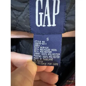 Vintage Gap Tartan‎ Plaid Quilted Puffer Best Wool Blend Size Small Holiday thumbnail 6