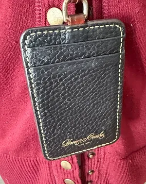 Dooney and Bourke pebble grain lanyard id holder thumbnail 1