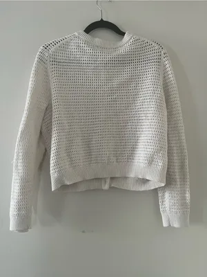 Banana Republic White Knit Button Up Cardigan XL 100% Cotton Coastal Beach thumbnail 6